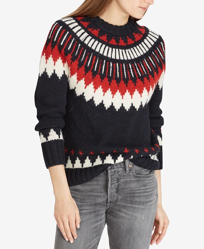 Ralph lauren geometric sweater clearance
