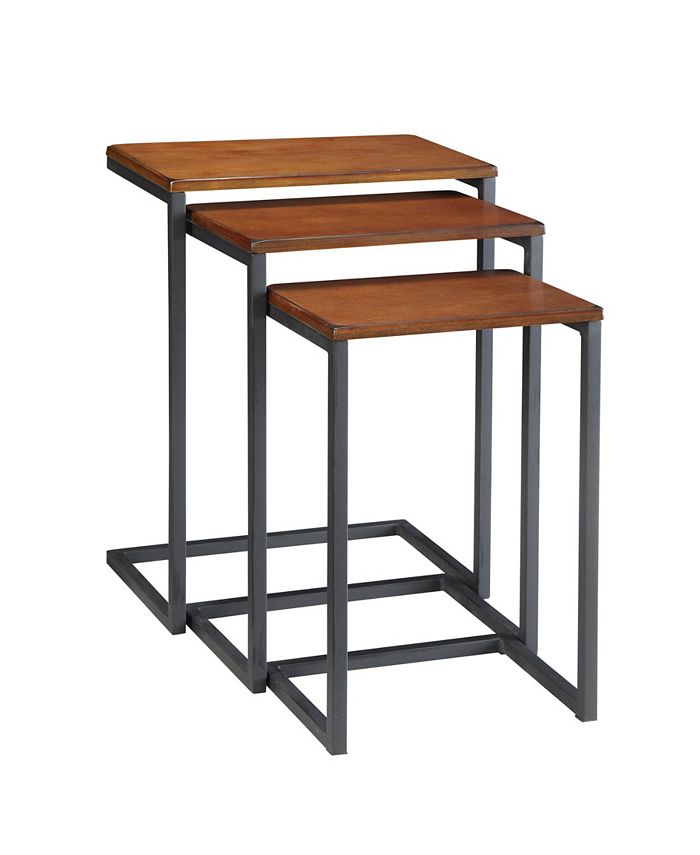 Carolina Living Eleana Wood Nesting Tables Macy's
