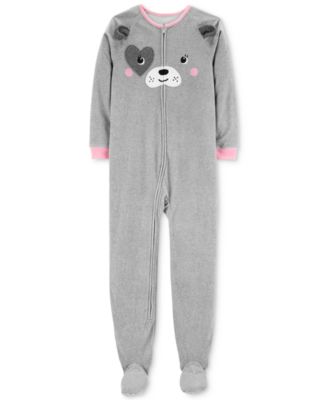 Carter's - Little & Big Girls Dog-Face Footed Pajamas