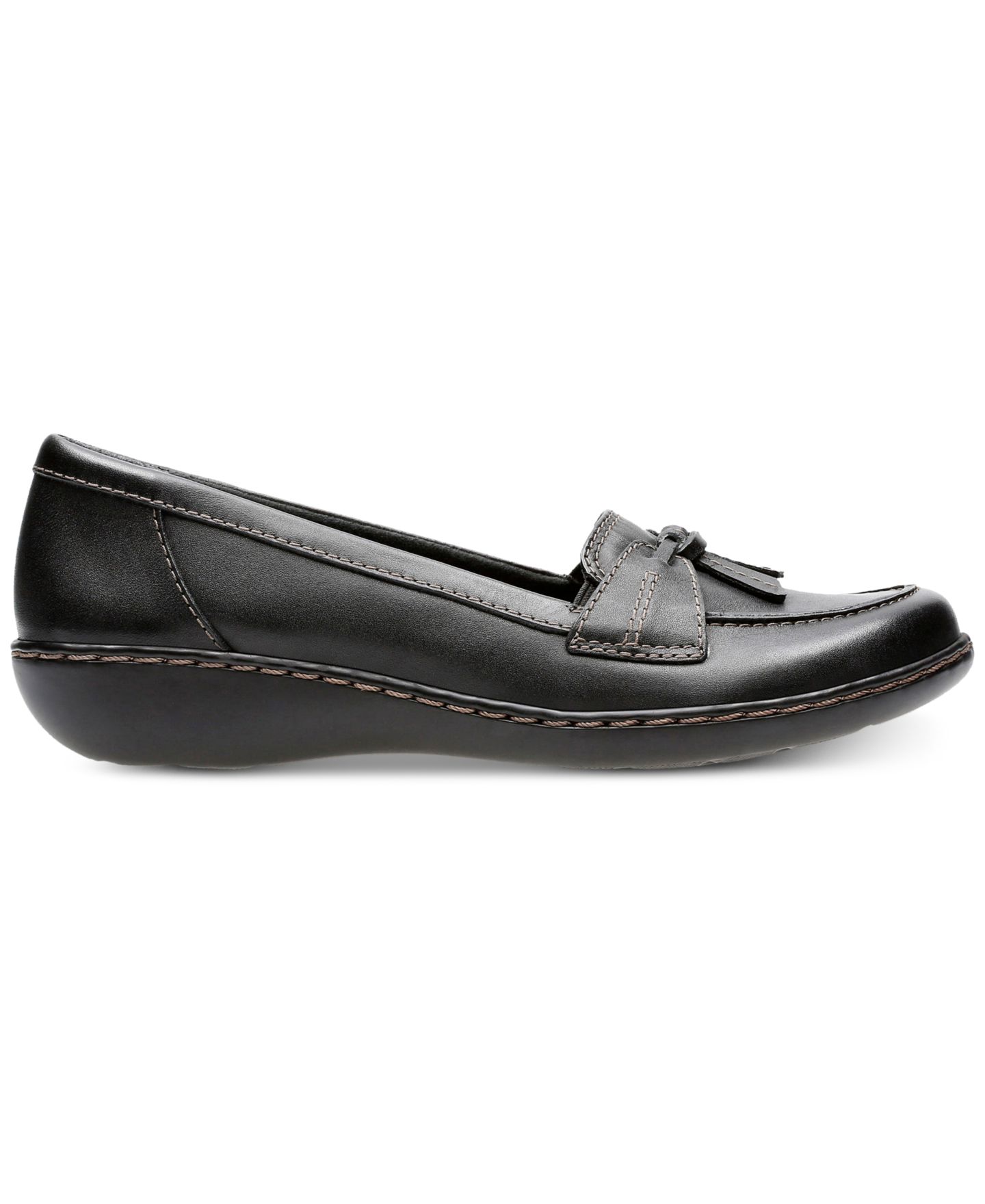 Женские балетки Clarks Collection Ashland Bubble, цвет: Чёрный кожаный — фото 2