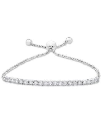 macy's sterling silver diamond bracelet