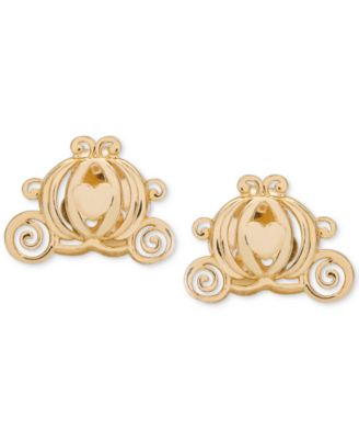 coach gold stud earrings