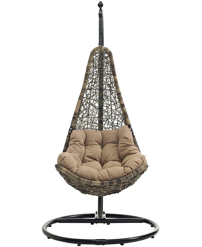 Modway Abate Outdoor Patio Swing Chair With Stand White Macy's