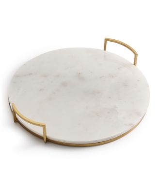 Marble Tray with Gold-Tone Handles, Created for Macy's  