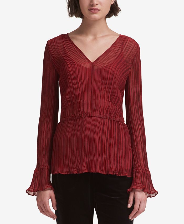 DKNY Tie-Waist Top - Macy's