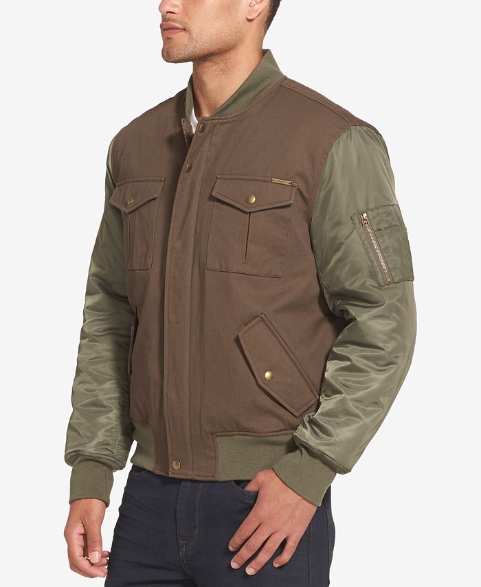 Sean John Men's Mixed Media Bomber Jacket Macy's