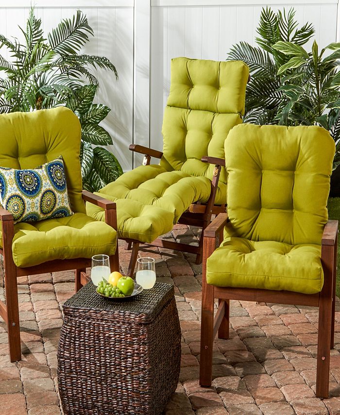 Greendale Home Fashions Set of 2 Outdoor Seat and Back Chair Cushions