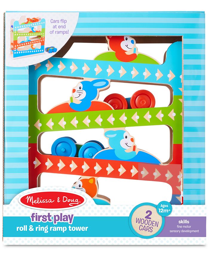 Melissa and doug first play new arrivals roll and ring ramp tower