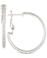 Simone I. Smith Cubic Zirconia Hoop Earrings in Sterling Silver - Silver