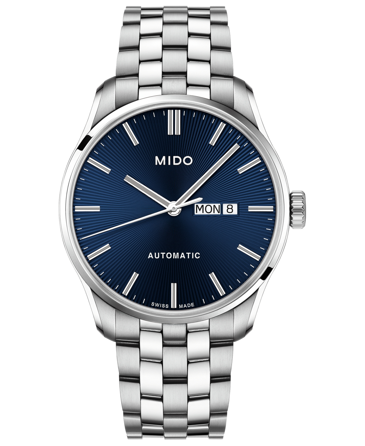 Shop Mido Men's Swiss Automatic Belluna Ii Stainless Steel Bracelet Watch 42.5mm