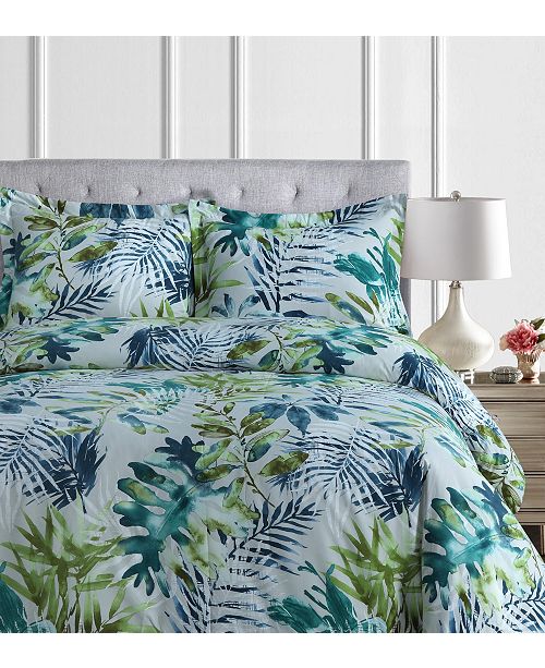 Tribeca Living Madrid Printed Oversized Queen Duvet Cover Set