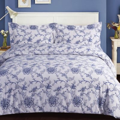 Tribeca Living Floral Cotton Flannel Printed Oversized King Duvet