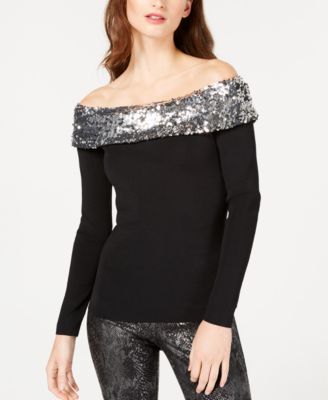 macy's off the shoulder sweater