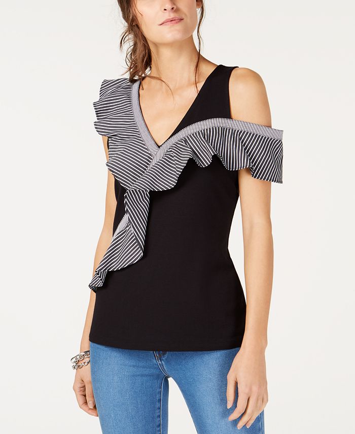INC International Concepts INC Asymmetrical Ruffle-Detail Top, Created for  Macy's - Macy's