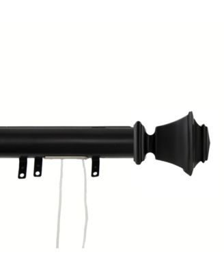 Rod Desyne - Bach Decorative Traverse Rod wor Sliders 30"- 48" - Black