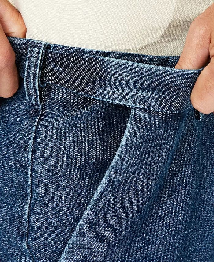 Men's Stretch Denim Classic-Fit Flat Front Pants - thumbnail 4
