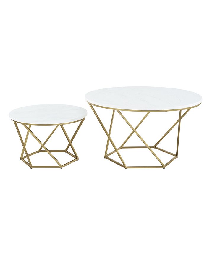 Walker edison geometric nesting sales coffee tables