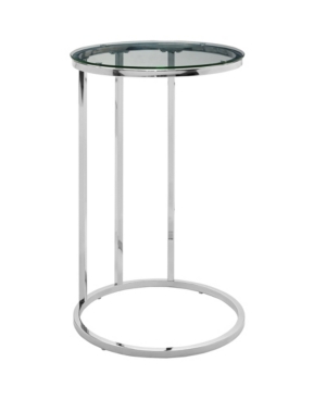 Walker Edison 16 inch Round C Table with White Faux Marble Top