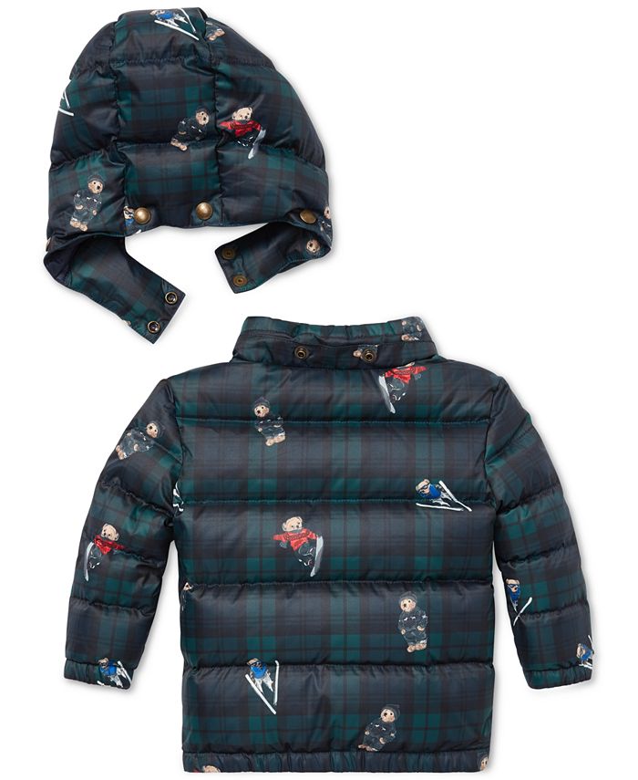 Polo bear tartan down coat new arrivals