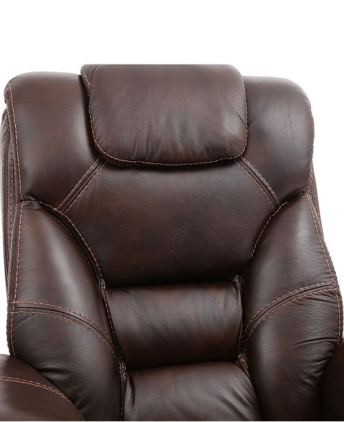 Furniture Faringdon Leather Euro Chair Ottoman Reviews