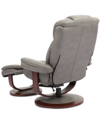 Faringdon Leather Euro Chair & Ottoman