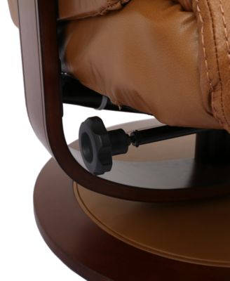 Faringdon Leather Euro Chair & Ottoman