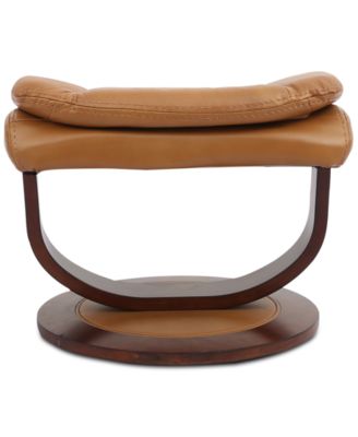 Faringdon Leather Euro Chair & Ottoman