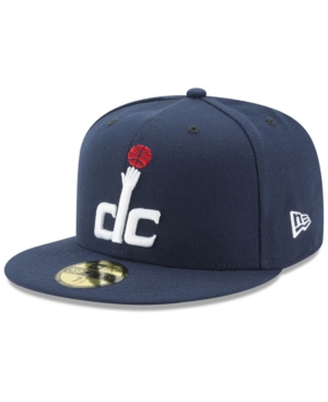 Shop New Era Washington Wizards Basic 59fifty Fitted Cap 2018 In Navy