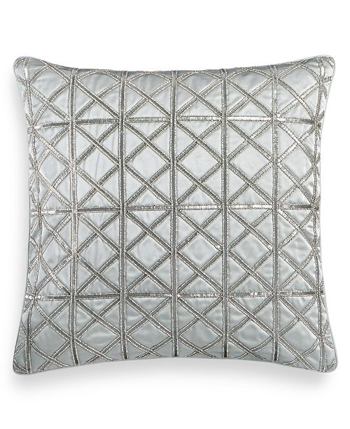 Hotel Collection Lithos Beaded 20 Square Decorative Pillow