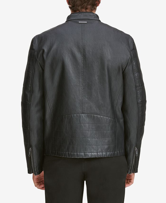 Marc New York Men's Killian FauxLeather Racer Jacket Macy's