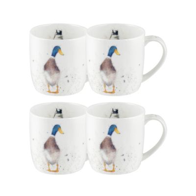 Wrendale Duck Mug Guard Duck Set of 4