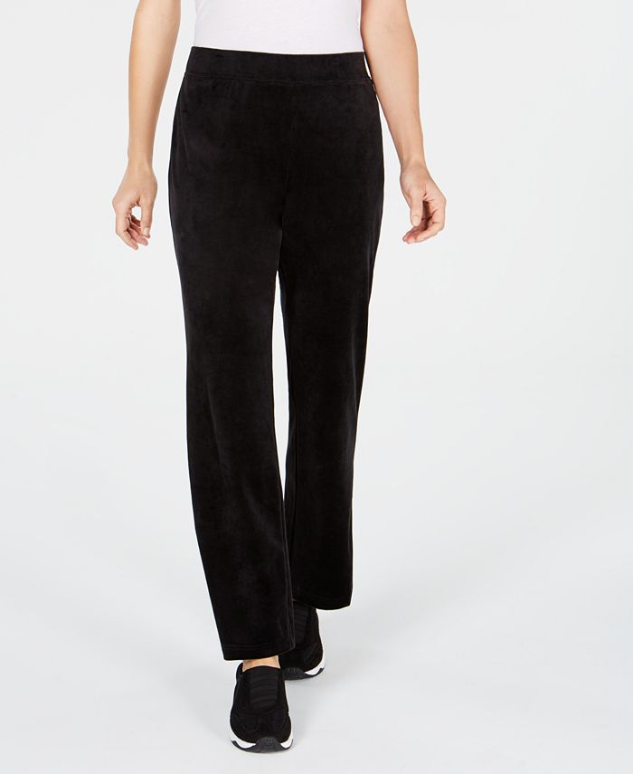 Karen Scott Petite Velour Pull-On Pants, Created for Macy's - Macy's