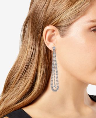 I.N.C. International Concepts Silver-Tone Crystal Pendulum Drop Earrings, Created for Macy's