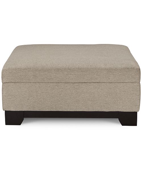 Furniture Elliot II 36" Fabric Square Storage Ottoman, Created for Macy