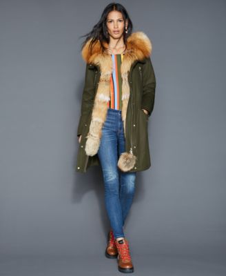 real fur trimmed parka