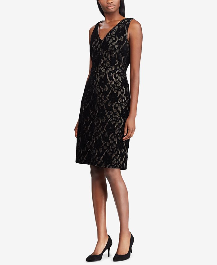 Ralph lauren lace sheath dress cheap