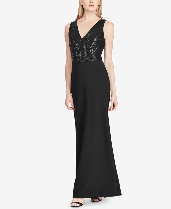 Lauren Ralph Lauren Sequin Jersey Gown & Reviews - Dresses - Women - Macy's