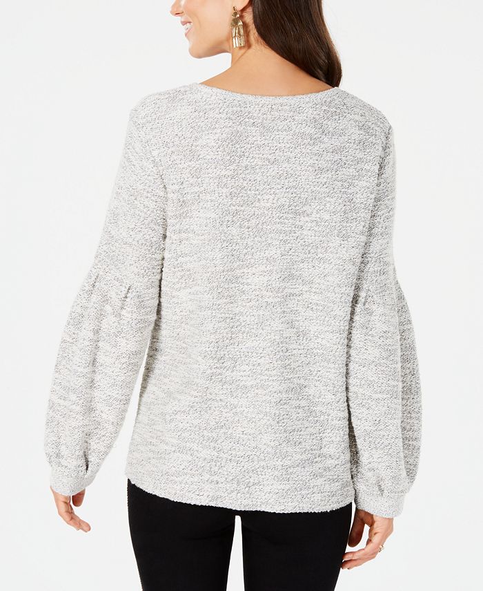 Style & Co Bishop-Sleeve Sweater, Created for Macy's - Macy's
