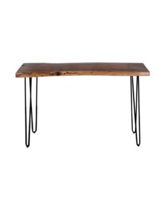Hairpin Natural Live Edge Wood with Metal 48" Media Console Table