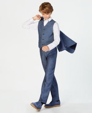 image of Calvin Klein Big Boys Plain Weave Suit Pants