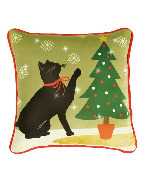 Chf Lite Me Up Christmas Cat Led Decorative Pillow Reviews