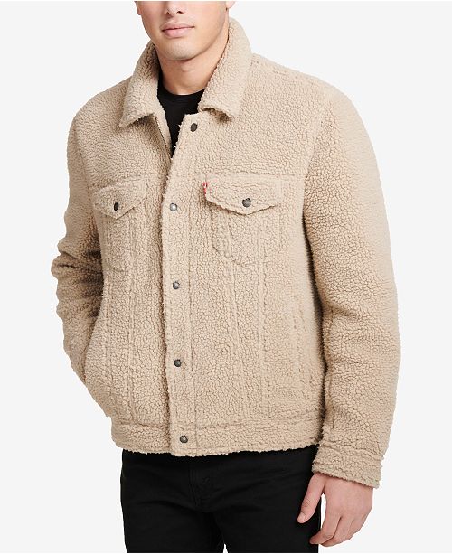 Levi's hooded sherpa trucker shop