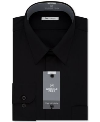 Men's Bigger Fit Wrinkle Free Poplin Solid Dress Shirt