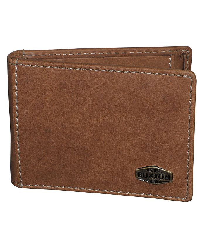 Buxton Men's Expedition II RFID Front Pocket Flip Wallet with Money ...