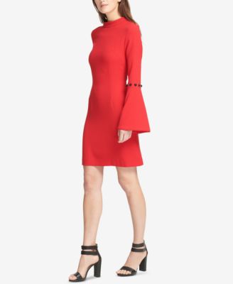 DKNY Embellished Bell-Sleeve Sheath Dress, Created for Macy's