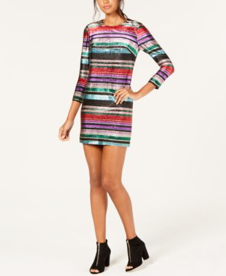 Trina Turk - Metallic Striped Shift Dress