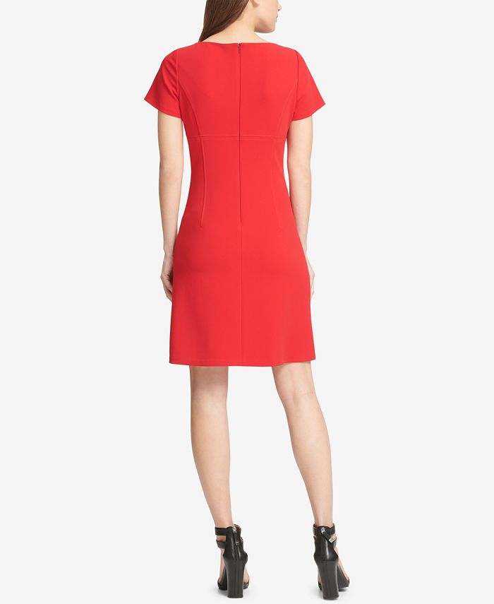 DKNY Zip-Front Fit & Flare Dress, Created for Macy's - Macy's