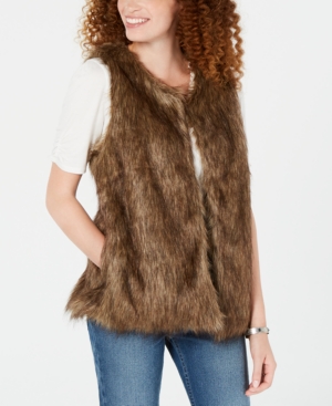 image of Say What? Juniors- Faux-Fur Vest