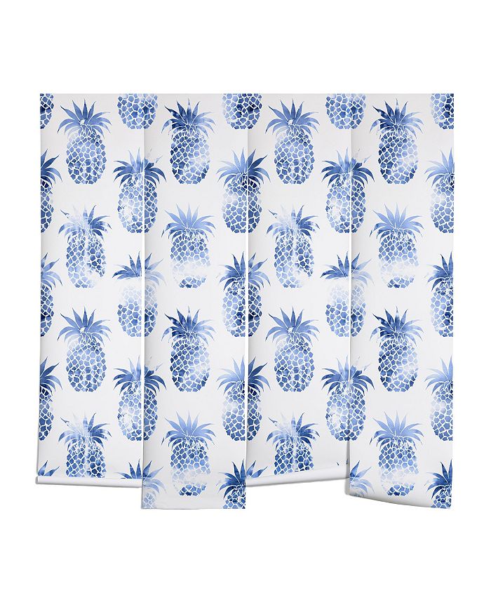 Deny Designs - Schatzi Brown Pineapples Blue Wall Mural