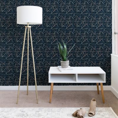 Deny Designs - Pimlada Phuapradit Ficus Tree in Navy Blue Wallpaper